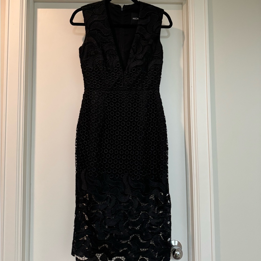Nicholas midi v neck dress